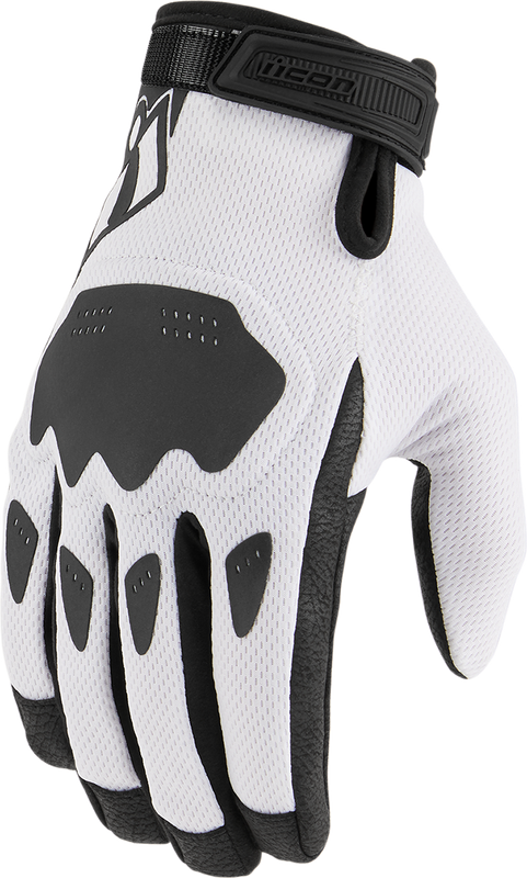 Icon Hooligan Ce Gloves - White - Medium 3301-4391