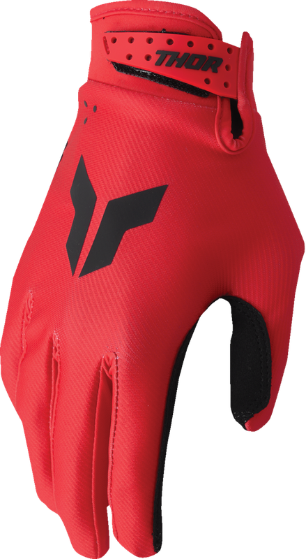 Thor Youth Launchmode Split Gloves - Red - Small 3332-1945