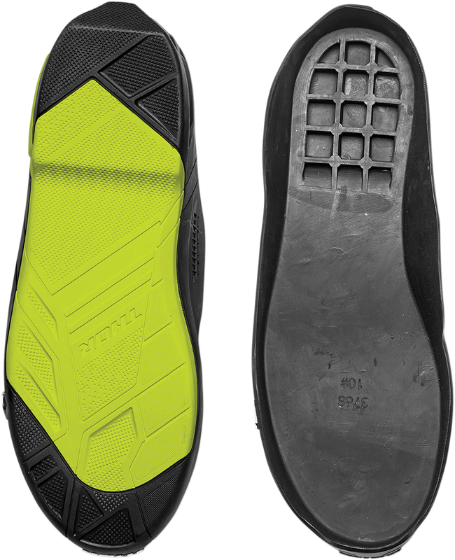 Thor Radial Boots Replacement Outsoles - Black/Yellow Fluorescent - Size 7-8 3430-0901