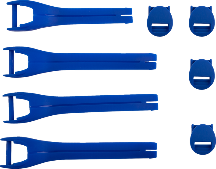 Moose Offroad Qualifier Boot Strap Kit - Blue - Size 7-9 3430-1015