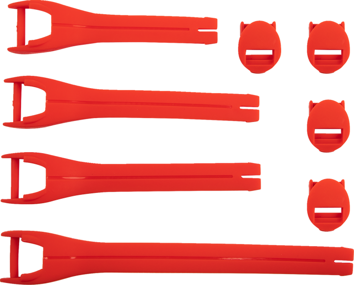 Moose Offroad Qualifier Boot Strap Kit - Red - Size 10-15 3430-1018