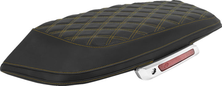 Saddlemen Saddlebag Lid Covers - Lattice - Gold Stitch - Flh/Flt '23-'25 L870-23-18407
