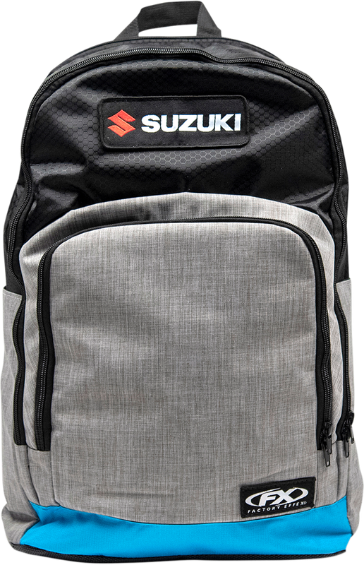 Factory Effex Suzuki Standard Backpack - Black/Gray/Blue 23-89410