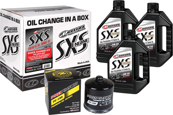 Maxima Racing Oil Sxs Synthetic Oil Change Kit - Polaris Turbo - 5W-50 90-189013-TXP