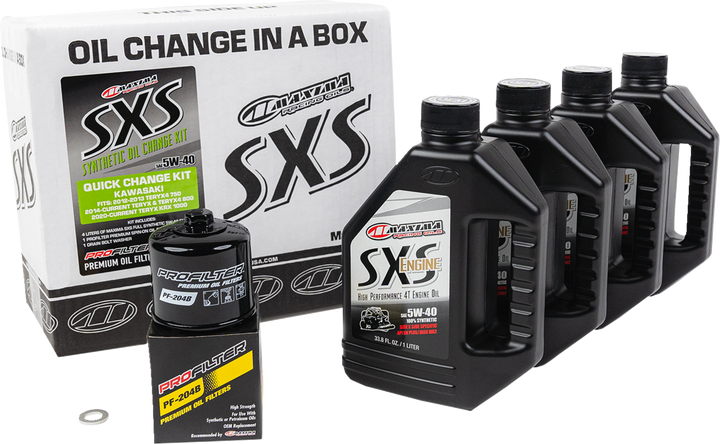 Maxima Racing Oil Sxs Synthetic Oil Change Kit - Kawasaki Teryx - 5W40 90-469013-KRX