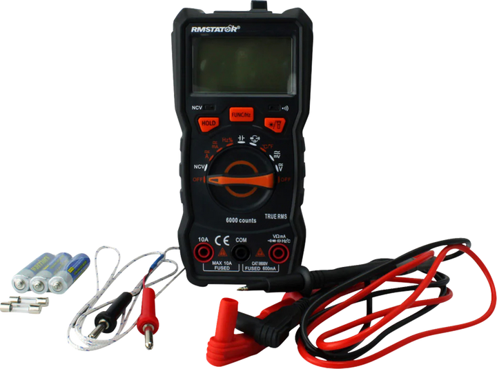 Rm Stator Digital Multimeter - Dc/Ac Voltage/Resistance/Diode/Transistor/Continuity Test RMS200-106165