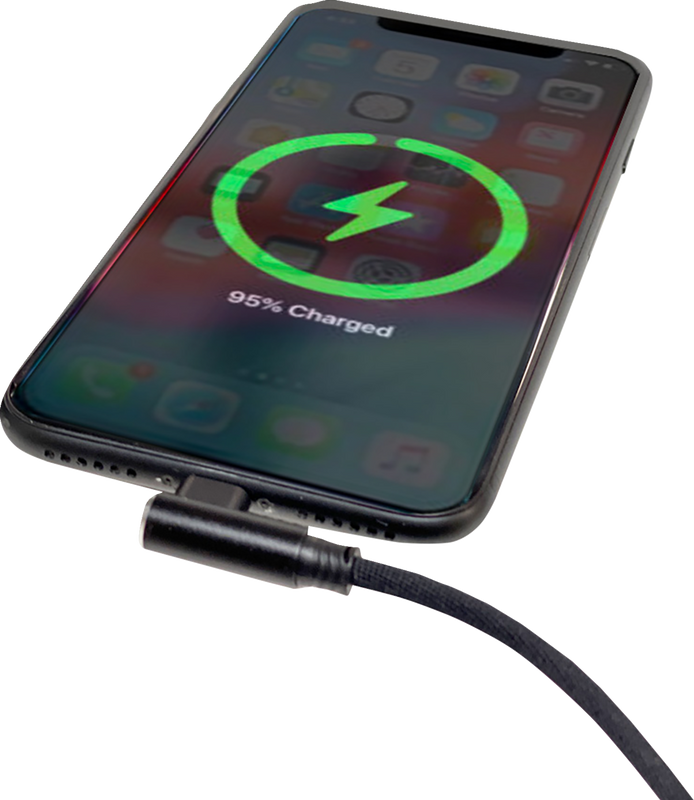 Ridepower 90° Usb To 90° Lightning Cable - Charger - Single-End - 18" RP90DEGUSBLHT18