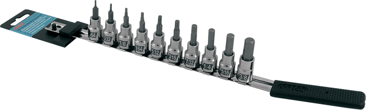 Cruztools Socket Bit Set - Hex - Inch IN38HBS