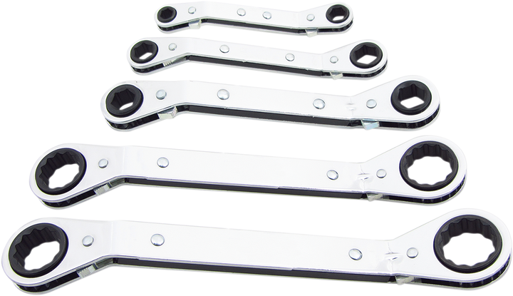 Lang Tools Wrench Set - Ratcheting Offset - Sae ROW-5