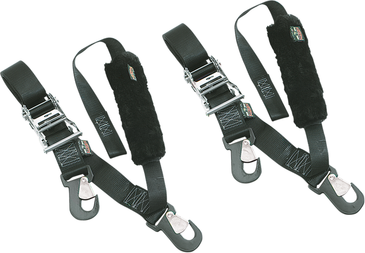 Powertye Mfg. Big Daddy Tie-Downs - 2" - 2 Snap-Hook Ends - Sewn-In Soft-Tye - Black 32582-S