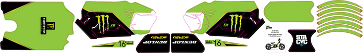 D'Cor Visuals Stacyc Stability Cycle Graphic Kit - 16" - Brushless - Mek 10-80-201B