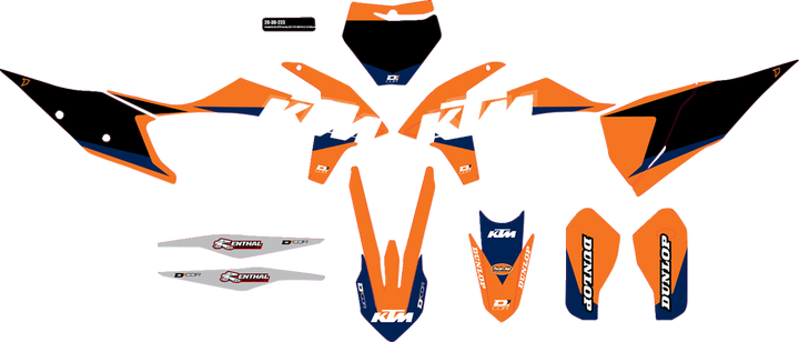 D'Cor Visuals Graphic Kit - Ktm Racing - Ktm '18-'22 20-30-223
