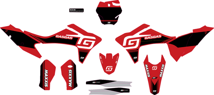 D'Cor Visuals Graphic Kit - White - Gasgas Racing - Gas Gas 20-65-202