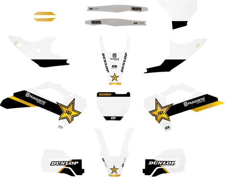 D'Cor Visuals Graphic Kit - Rockstar Husqvarna - Tc/Fc 125-450 20-70-406