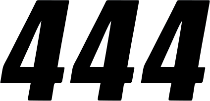 D'Cor Visuals Sx Plate Number - #4 - Black - 4" 45-24-4