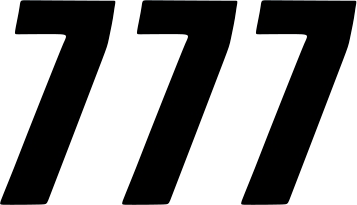 D'Cor Visuals Sx Plate Number - #7 - Black - 4" 45-24-7