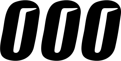 D'Cor Visuals Slash Number Plate - #0 - Black - 6" 45-29-0