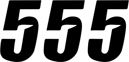 D'Cor Visuals Slash Number Plate - #5 - Black - 6" 45-29-5