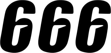 D'Cor Visuals Slash Number Plate - #6 - Black - 6" 45-29-6