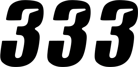 D'Cor Visuals Slash Number Plate - #3 - Black - 7" 45-31-3