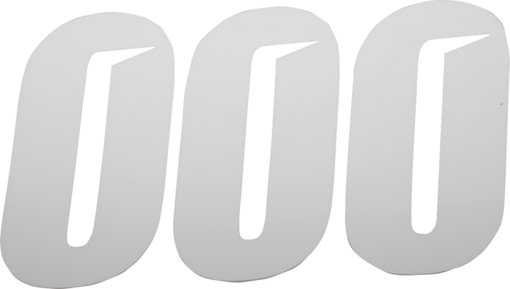 D'Cor Visuals Slash Number Plate - #0 - White - 7" 45-32-0