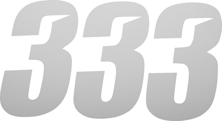 D'Cor Visuals Slash Number Plate - #3 - White - 7" 45-32-3