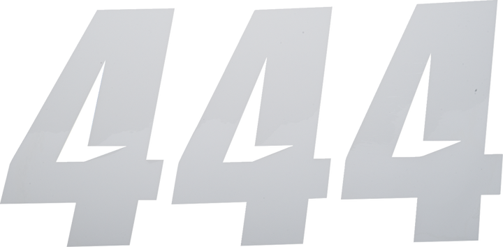 D'Cor Visuals Slash Number Plate - #4 - White - 7" 45-32-4