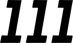 D'Cor Visuals Race Number Plate - #1 - Black - 6" 45-35-1