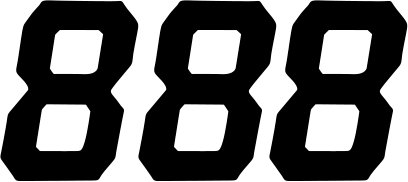 D'Cor Visuals Race Number Plate - #8 - Black - 6" 45-35-8