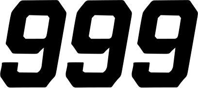 D'Cor Visuals Race Number Plate - #9 - Black - 6" 45-35-9