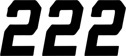 D'Cor Visuals Race Number Plate - #2 - Black - 4" 45-33-2