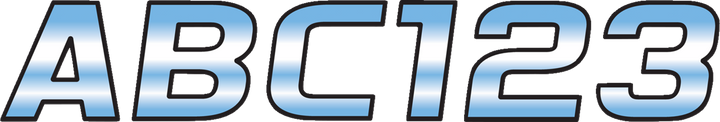 Hardline I.D. Sticker Kit - 700 Series - Blue Gradation CHBLK700
