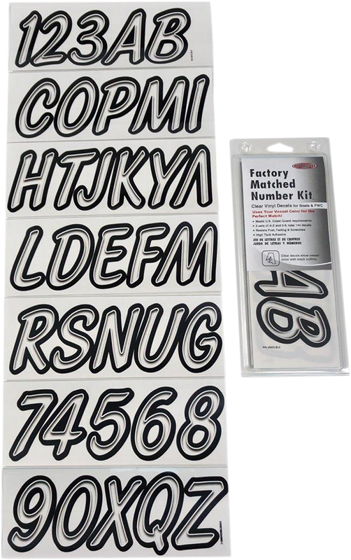 Hardline I.D. Sticker Kit - 400 Series- Clear 400CLBLK