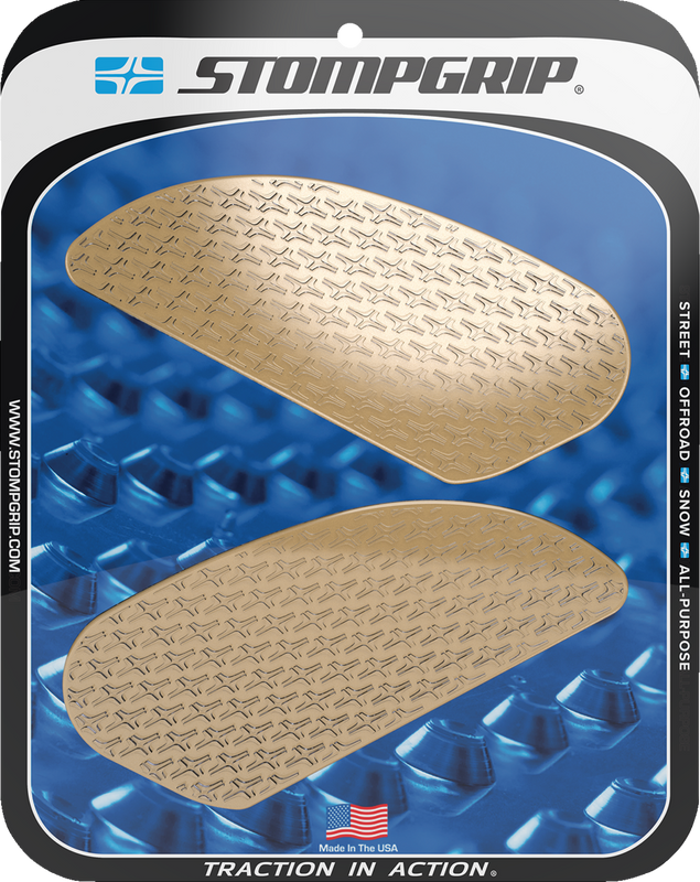 Stompgrip Tank Grips - Icon - Rally - Clear - Universal 50-14-0006C