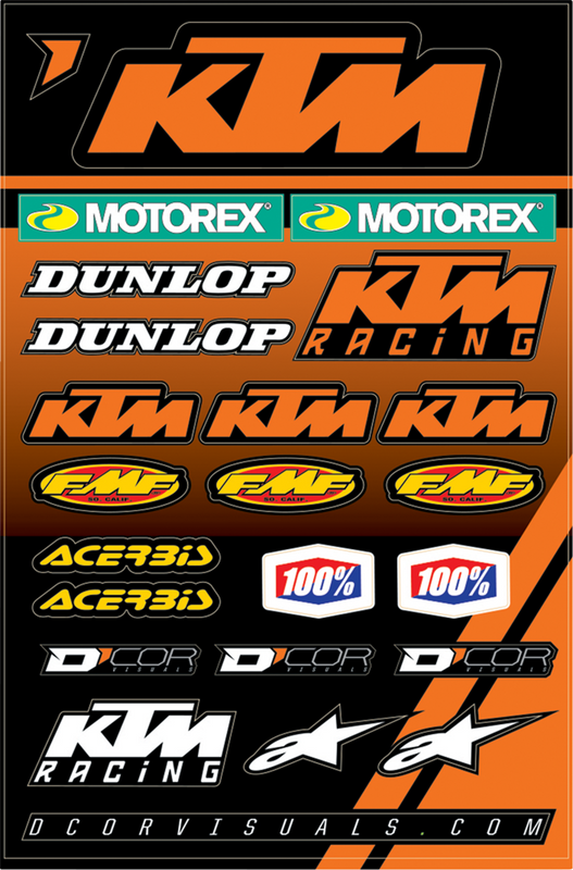D'Cor Visuals Decal Sheet - Ktm Racing 40-30-102