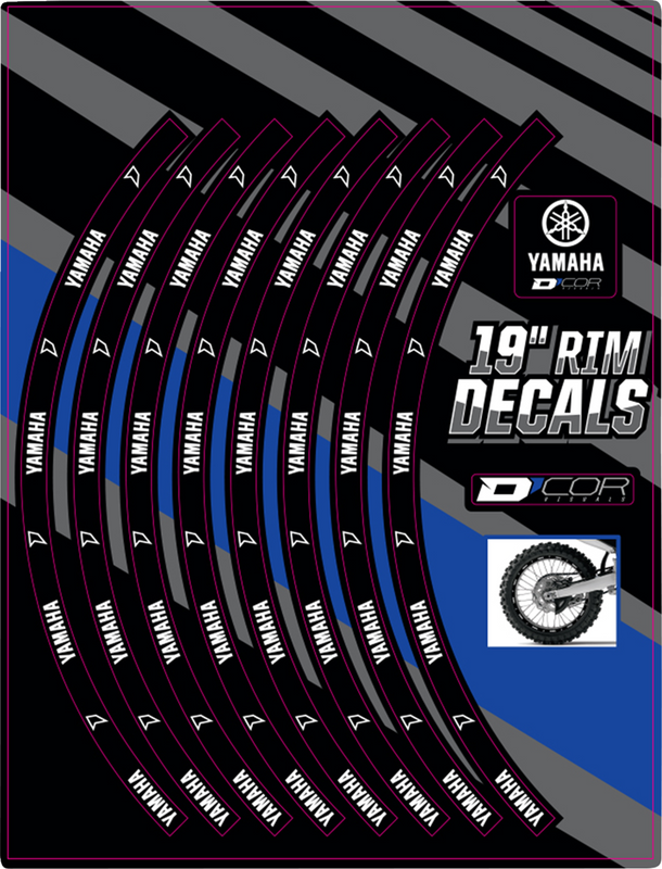 D'Cor Visuals Rim Decal - Yamaha Logo - 19" Rear 40-80-207