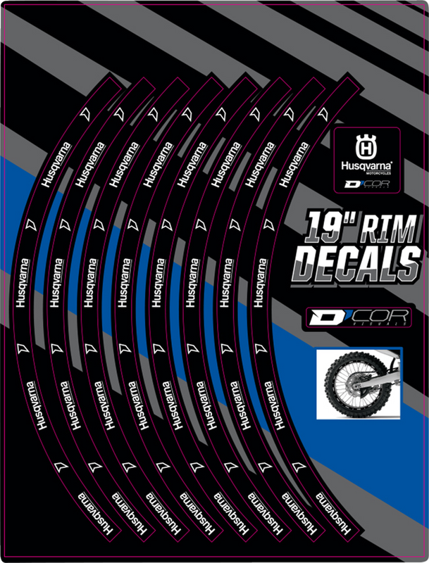 D'Cor Visuals Rim Decal - Husqvarna Logo - 19" Rear 40-80-209