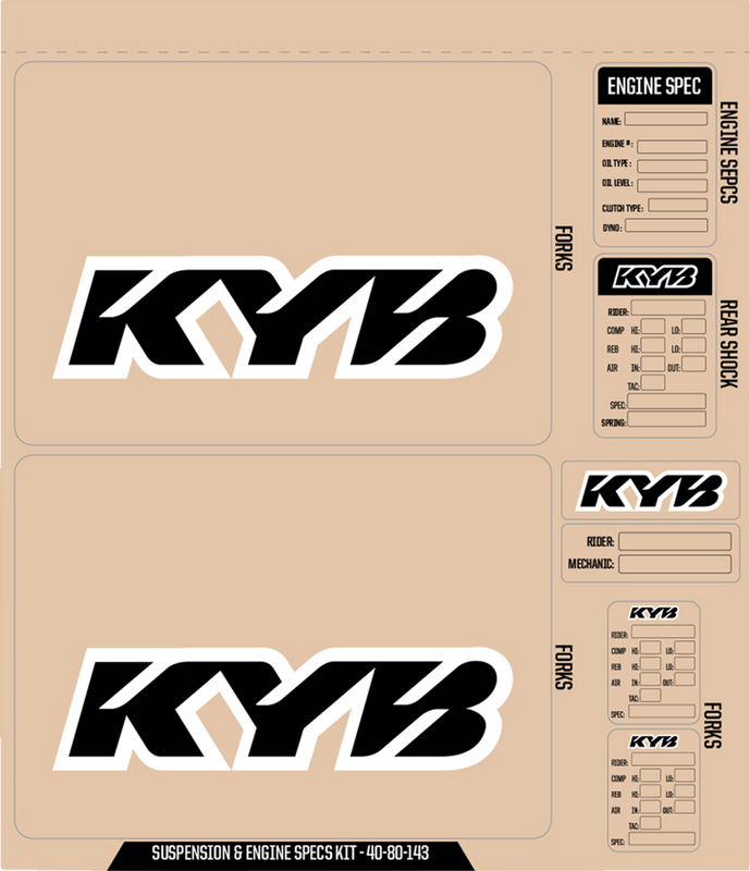 D'Cor Visuals Kyb Decal Kit - Black 40-80-143