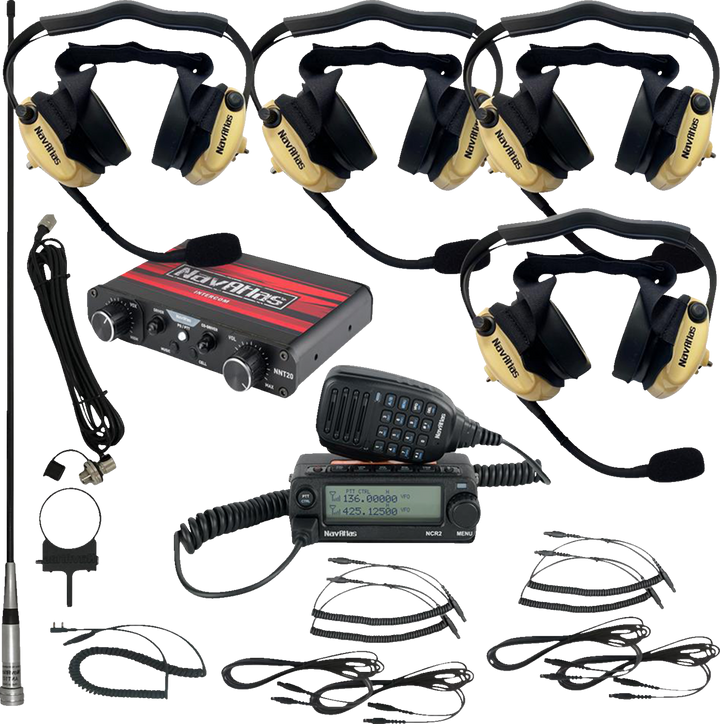 Navatlas Intercom/Radio And Headset Kit - 4-Seat - Beige NI2RBHBE4
