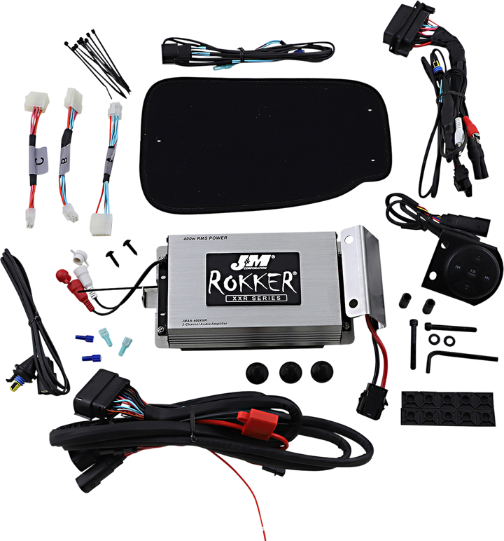 J & M 400 W 2-Channel Bluetooth Amp Kit - Harley Davidson JAMP-400RK14BLU