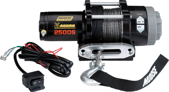 Moose Offroad 2500 Lb Winch - Synthetic Rope - 50' 104307