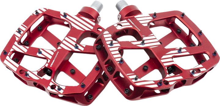 E*Thirteen Plus Pedals - Flat - Aluminum - Red PD2UPA-101