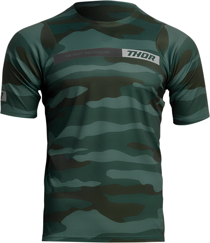 Thor Assist Short-Sleeve Jersey - Camo Green - Small 5020-0020