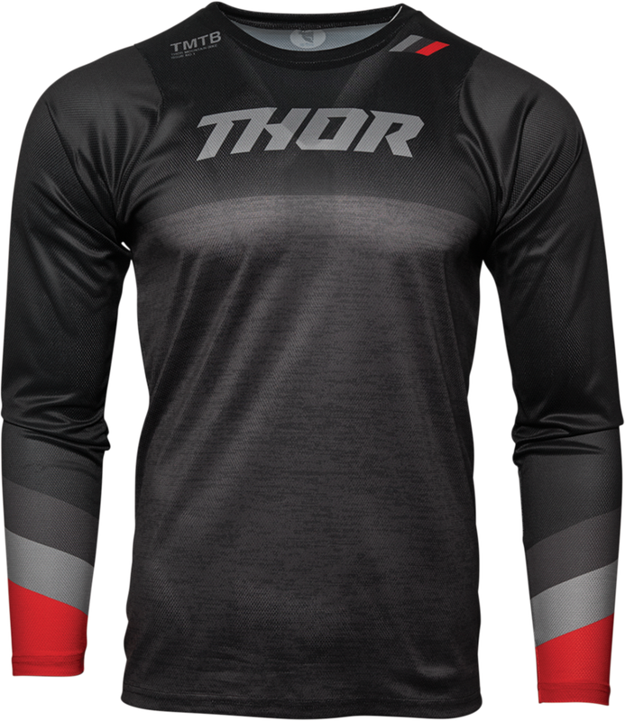 Thor Assist Long-Sleeve Jersey - Black/Heather Gray - Large 5120-0053