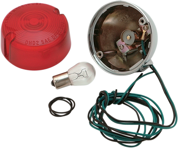 Chris Products Rear Turn Signal Assembly - Red - Single Filament 8407R