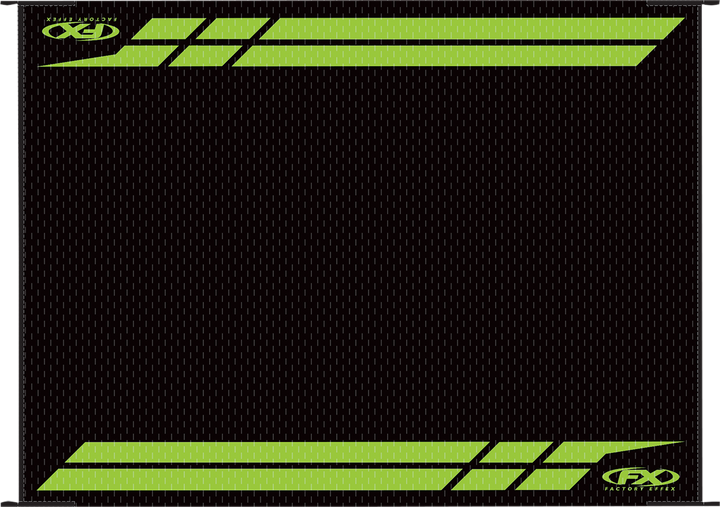 Factory Effex Rv Mat - Black/Green - Kawasaki 22-45130