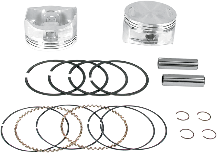 S&S Cycle Piston Kit - For 100"/107" Super Sidewinder - 4.000" - +0.010" 92-1401