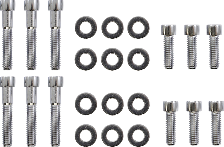 Gardner-Westcott Bolt Kit - Rocker Box - Socket-Head - Chrome - Twin Cam P-88-15