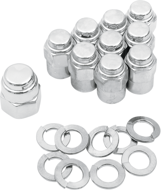 Colony Cap Nuts With Washers - Transmission/Kicker Cover - Hex - '36-'85 Harley-Davidson 8752-19
