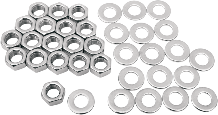 Colony Hardware Kit - Rocker Box Nuts/Washers - Chrome - '66-'84 Harley-Davidson 8608-36